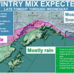 The forecast shows a wintry mix of precipitation through Feb. 16, 2022. (Photo taken from the National Weather Service Twitter)