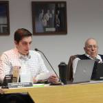 Soldotna City Council member Justin Ruffridge speaks during a meeting of the Soldotna City Council on Wednesday, Feb. 23, 2022 in Soldotna, Alaska. (Ashlyn OHara/Peninsula Clarion)