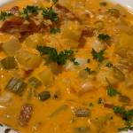 This hearty salmon chowder takes a shot at recreating the famous smoked salmon chowder served at Pike Place Chowder in Seattle. (Photo by Tressa Dale/Peninsula Clarion)