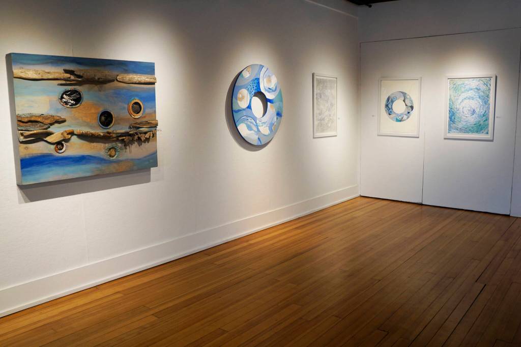 A corner of Don Deckers exhibit, Thin Ice, showing through February at Bunnell Street Arts Center in Homer, Alaska. (Photo by Michael Armstrong/Homer News)