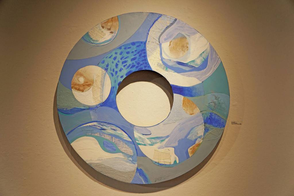 Photo by Michael Armstrong/Homer News
Don Deckers An Arctic Circle: A, one of his works in his exhibit, Thin Ice, showing through February at Bunnell Street Arts Center in Homer.