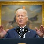 President Joe Biden announces that along with the European Union and the Group of Seven countries, the U.S. will move to revoke most favored nation trade status for Russia over its invasion of Ukraine, Friday, March 11, 2022, in the Roosevelt Room at the White House in Washington. (AP Photo/Andrew Harnik)