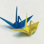 Photo provided by the Kenai Art Center
Origami cranes are folded to symbolize peace in Ukraine.