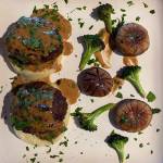 Salisbury steak, a classic of American cuisine, is served with mushrooms and broccoli. (Photo by Tressa Dale/Peninsula Clarion)