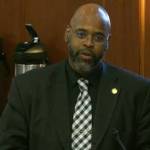 Sen. David Wilson, R-Wasilla, speaks on the floor of the Alaska Senate on Wednesday, March 30, 2022, in favor of a bill that would prohibit discrimination against people for wearing their natural hairstyles in schools and workplaces. The bill passed with only one nay vote. (Screenshot)