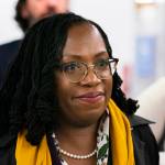 AP Photo/Manuel Balce Ceneta
Supreme Court nominee Judge Ketanji Brown Jackson, walks to meet Sen. Mark Warner, D-Va., on Capitol Hill, Monday, April 4, 2022, in Washington.