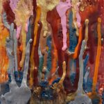 Ames Emmanual Kincaids No Gravity is an encaustic painting. (Photo by Michael Armstrong/Homer News)