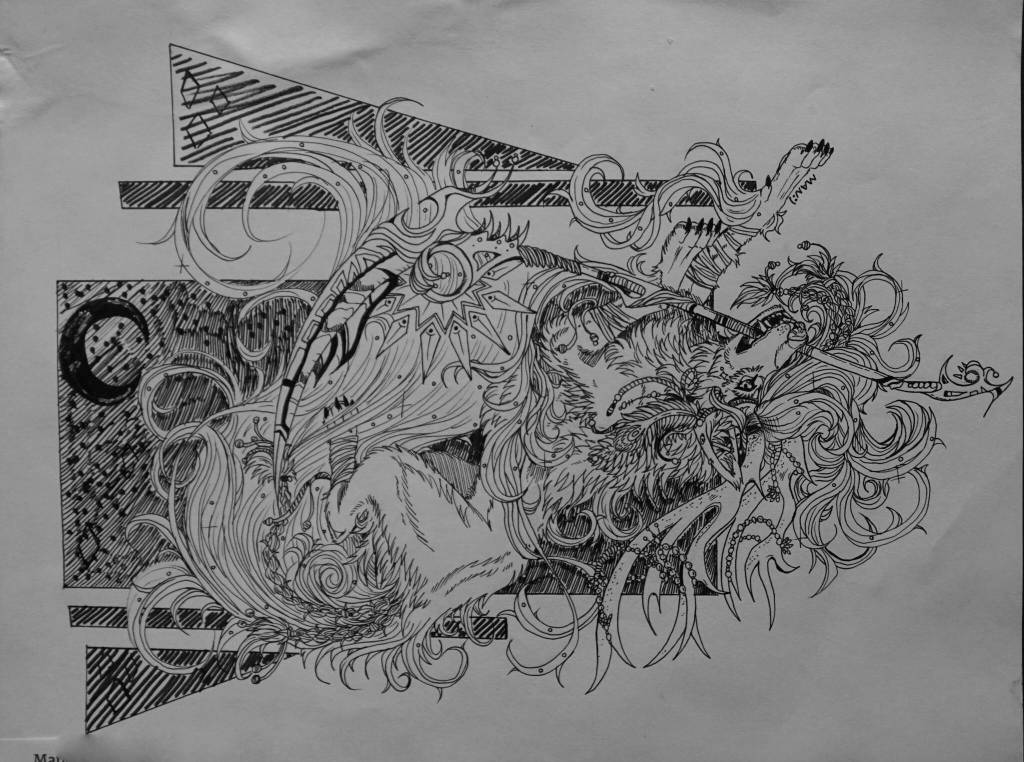 Grade 11 Voznesenka School student Manefa Martushevs Galaxy Wolf. (Photo by Michael Armstrong/Homer News)