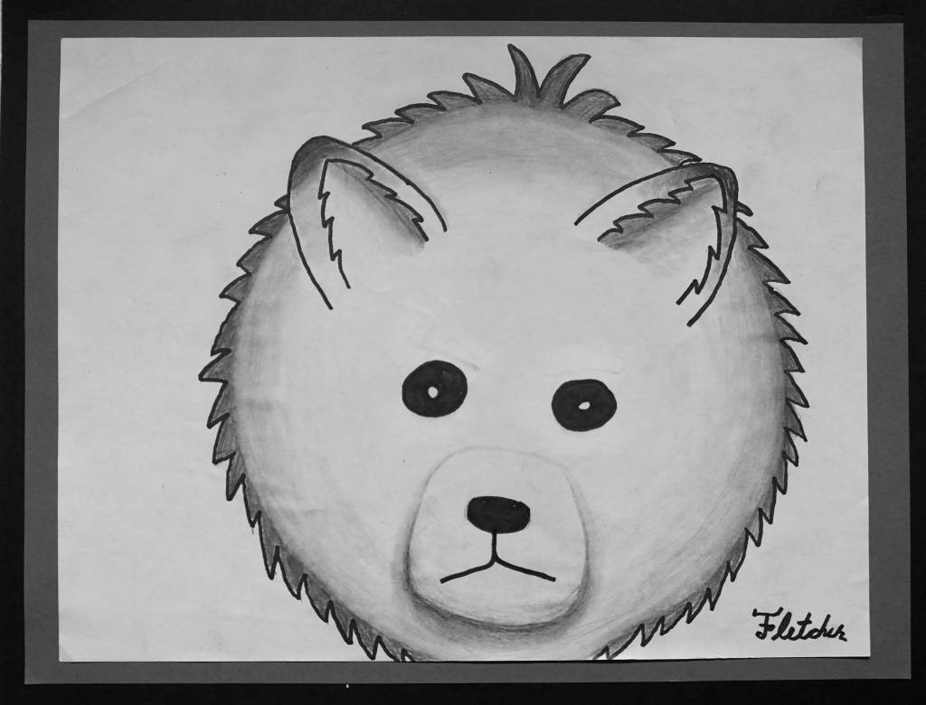 Grade 6 McNeil Canyon Elementary student Fletcher Darrs pencil and ink drawing. (Photo by Michael Armstrong/Homer News)
