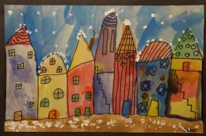 McNeil Canyon Elementary School student Cedar Galbraith's watercolor and ink painting. (Photo by Michael Armstrong/Homer News)