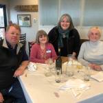 (From left) Mike Frost, Monica Frost, Tara Sweeney and Sue Carter attend a campaign meet and greet at Addie Camp on Saturday, April 16, 2022 in Soldotna, Alaska. Sweeney is running to fill the seat of former U.S. House Rep. Don Young, who died in March. (Photo courtesy Karina Waller)