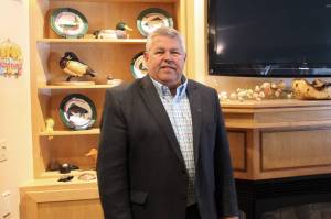 Charlie Pierce stands in his home on Thursday, March 11, 2022, in Sterling, Alaska. (Ashlyn OHara/Peninsula Clarion)