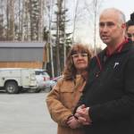 Dr. Henry Krull addresses attendees at a ribbon cutting ceremony for Alaskas first Tesla Supercharger station on Saturday, April 30, 2022, in Soldotna, Alaska. (Ashlyn OHara/Peninsula Clarion)