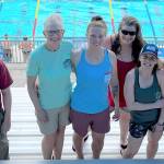 From left to right, Daniel McIntosh, Carolann Barum, Kendra Ashwell, Johna Beech, Angie Brennan and Michelle Turinsky competed at the 2022 U.S. Masters Swimming Spring National Championships in San Antonio from Thursday, April 28, 2022, to Sunday, May 1, 2022. (Photo provided)