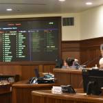 Lawmakers held a joint session of the Alaska State Legislature on Wednesday, May 4, 2022, to vote to confirm Gov. Mike Dunleavys appointments to state boards and commissions. All nominees were confirmed. (Peter Segall / Juneau Empire)