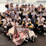 The Alaska Blades Under-14 AAA team celebrates after winning the CCM Chi-Town Shuffle from April 22 to 24, 2022, in Chicago. (Photo provided)