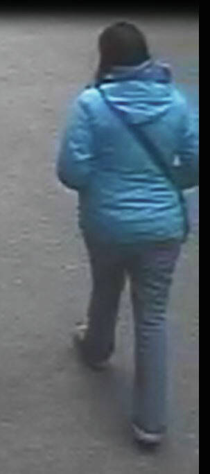 A security camera image of Anesha Duffy Murnane shows her leaving her Main Street apartment at 12:13 p.m. Oct. 17, 2019, in Homer, Alaska. (Photo provided)