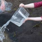 Archer Shack releases his rainbow trout at the 21st annual Kenai Peninsula Salmon Celebration in Kasilof on Wednesday, May 11, 2022. (Camille Botello/Peninsula Clarion)