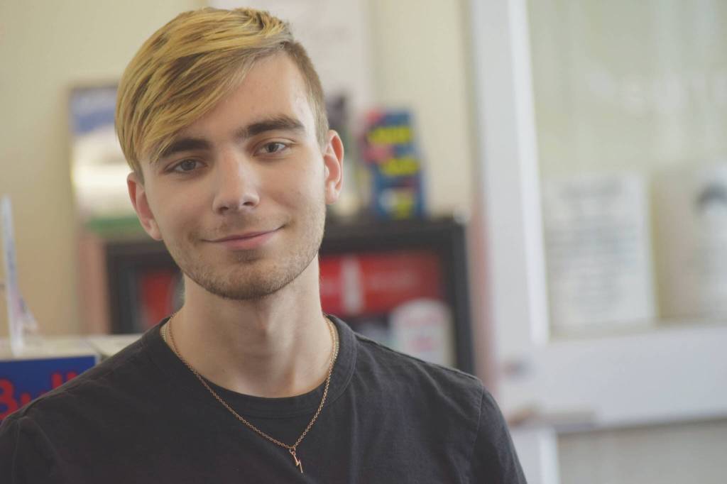 Camille Botello/Peninsula Clarion
Riley Updike works at My Alaskan Gifts in the Kenai Municipal Airport.