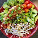 Gochujang dressing spices up tofu, lettuce, veggies and sprouts. (Photo by Tressa Dale/Peninsula Clarion)