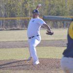 Soldotnas Atticus Gibson delivers to Homer on Tuesday, May 17, 2022, at the Soldotna Little League fields in Soldotna, Alaska. (Photo by Jeff Helminiak/Peninsula Clarion)
