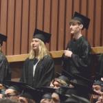 Graduates wait to receive diplomas during Connections Homeschools commencement ceremony on Thursday, May 19, 2022, in Soldotna, Alaska. (Ashlyn OHara/Peninsula Clarion)