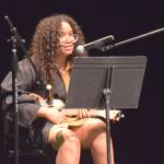 Ndea Rollins performs Cant Help Fallin in Love during Connections Homeschools commencement ceremony on Thursday, May 19, 2022, in Soldotna, Alaska. (Ashlyn OHara/Peninsula Clarion)