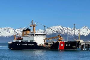 Having made its maiden voyage to Homer in 2003, the USCGC Hickory left Homer on Friday, May 20, 2022, on its way to Baltimore, Maryland, where it will be refurbished before heading to Guam. In December, the USCGC Aspen will arrive in Homer to take the Hickorys place. (Photo by McKibben Jackinsky)
