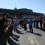 Josh Delie boards his flight at the Kenai Municipal Airport on Friday, June 3, 2022, on his way to this years Special Olympics USA Games in Orlando, Florida. (Camille Botello/Peninsula Clarion)