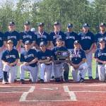The Soldotna baseball team wins the 2022 Division II state baseball tournament Sunday, June 4, 2022, at Wasilla High School in Wasilla, Alaska. (Photo by Jeff Helminiak/Peninsula Clarion)