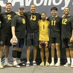 Members of the AK Dippers, Justin Bakk, Taylor Herrington, Luke Baumer, Adam Segura, Ariel Downer, Roman Custodio, Jordan Tauaefa and Pate Ofiu, pose at the 2022 USA Volleyball Open National Championship in Orlando, Florida. The event was held from May 27 to June 1. The AK Dippers tied for 41st in the Men's B Division and were fifth in the Flight 3 bracket. (Photo provided)