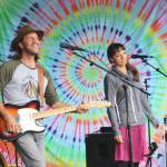 Larry Zarella, left, and Danielle Aslanian of Denali Cooks performs at the 2022 Kenai River Festival at Soldotna Creek Park on Friday, June 10, 2022, in Soldotna, Alaska. (Ashlyn OHara/Peninsula Clarion)