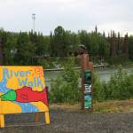 Signage indicates the beginning of the Soldotna River Walk on Friday, June 10, 2022 in Soldotna, Alaska. (Ashlyn OHara/Peninsula Clarion)