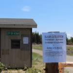 Signage marks the entrance of the City of Kenais slash disposal site on Wednesday, June 15, 2022, in Kenai, Alaska. (Ashlyn OHara/Peninsula Clarion)