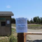 Signage marks the entrance of the City of Kenais slash disposal site on Wednesday, June 15, 2022, in Kenai, Alaska. (Ashlyn OHara/Peninsula Clarion)