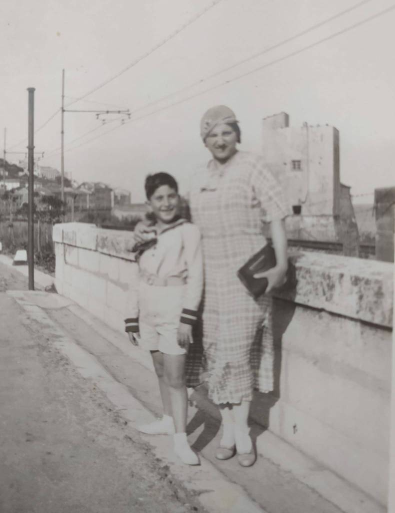 Everest Viano, left, was Frenchys only known offspring. He is seen here in Italy with his mother, Angela, in the early 1930s. (Photo courtesy of the Viani Family Collection)