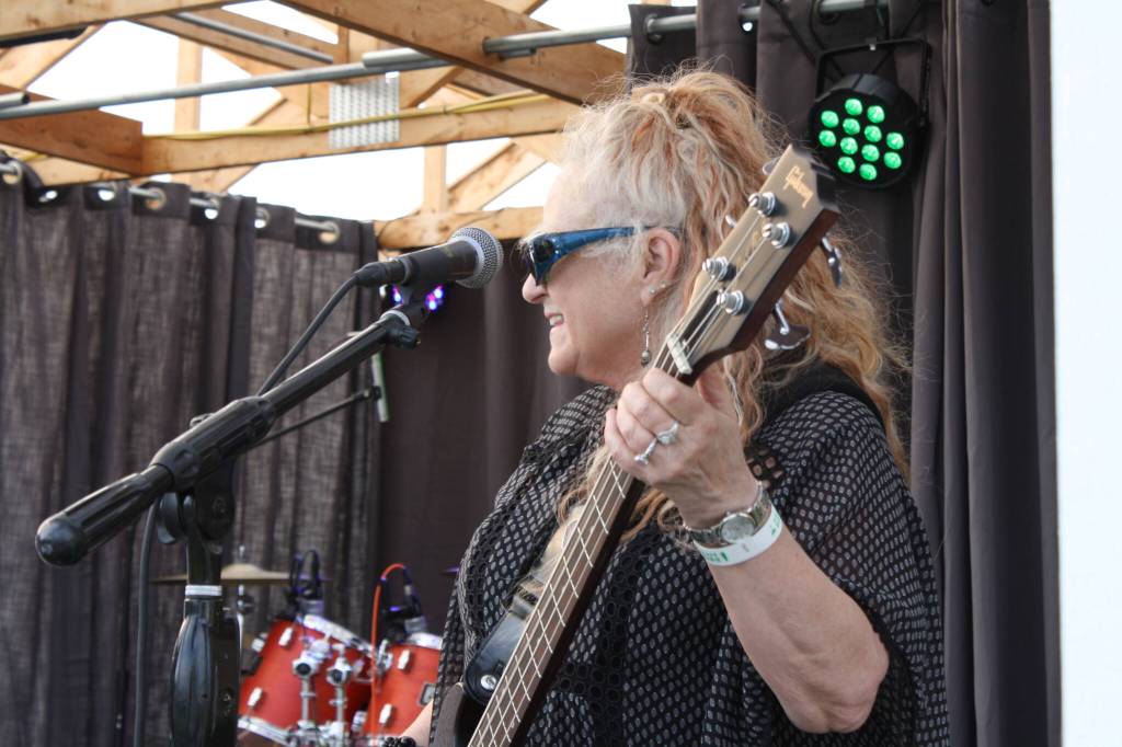 Danger Money plays at the RockN the Ranch at the RustyRavin Music Festival in Kenai, Alaska, on Friday, July 8, 2022. (Camille Botello/Peninsula Clarion)