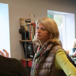 Community members gather for a meet-and-greet with Sen. Lisa Murkowski at Everything Bagels in Soldotna, Alaska, on Saturday, July 9, 2022. (Camille Botello/Peninsula Clarion)