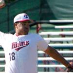 Atticus Gibson of the American Legion Post 20 Twins pitches a shutout against West on Thursday, July 14, 2022, at Coral Seymour Memorial Park in Kenai, Alaska. (Photo by Jeff Helminiak/Peninsula Clarion)