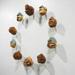 Were Still Here, masks made by Naal xàkw/Tommy Joseph, are in Protection: Adaptation and Resistance, on exhibit at the Pratt Museum & Park in Homer, Alaska, through Sept. 24, 2022. Naal xàkw, of Sitka, made the masks to fit over N-95 facemasks to promote mask wearing. (Photo by Michael Armstrong/Homer News)