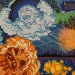 Michael Armstrong / Homer News 
Artists and writers Dimi Macheras and Casey Silver created Chickaloonies, a graphic novel that tells traditional Indigenous stories from Chickaloon. This large panel is from the book, and part of Protection: Adaptation and Resistance, on exhibit at the Pratt Museum & Park in Homer.