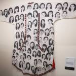 Amber Webbs Memorial Qaspeq is in the Protection: Adaptation and Resistance show at the Pratt Museum & Park in Homer, Alaska. The wall-sized qaspeq contains images of Alaska Missing and Murdered Indigenous Women. The show continues through Sept. 24, 2022. (Photo by Michael Armstrong/Homer News)