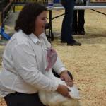 Levi Rankin shows a turkey at the 4-H Agriculture Expo in Soldotna, Alaska, on Aug. 5, 2022. Rankin was named Grand Champion in showmanship for this turkey showing. (Jake Dye/Peninsula Clarion)