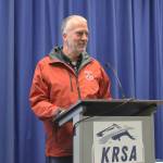 Sen. Dan Sullivan speaks at the Kenai Classic Roundtable at Kenai Peninsula College on Wednesday, Aug. 17, 2022 near Soldotna, Alaska. (Ashlyn O’Hara/Peninsula Clarion)