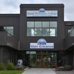 The Kenai Peninsula College Main Entrance on Aug. 18, 2022 in Soldotna, Alaska. (Jake Dye/Peninsula Clarion)