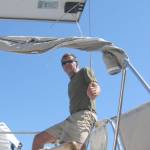 An undated photo of Scott Burbank sailing from his book, Interior Waypoints. (Photo provided)