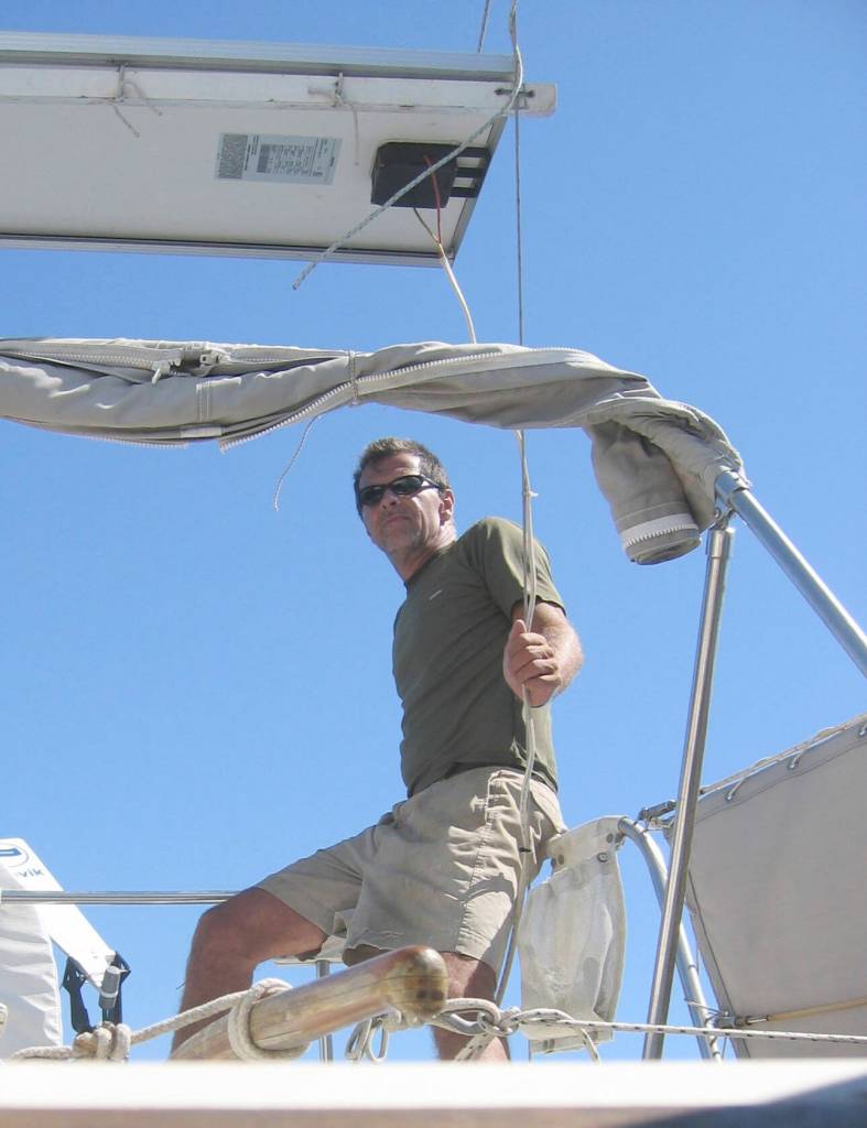 An undated photo of Scott Burbank sailing from his book, Interior Waypoints. (Photo provided)