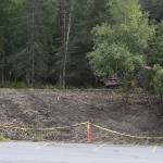 The construction site for the new maintenance building at Tsalteshi Trail, immediately above the pool parking lot at Skyview Middle School on Aug. 29, 2022, in Soldotna, Alaska. (Jake Dye/Peninsula Clarion)