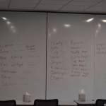 Denaina language relating to common classroom items is written on a white board at the Kahtnuhtana Duhdeldiht Campus in Kenai, Alaska, on Thursday, Sept. 1, 2022. (Jake Dye/Peninsula Clarion)