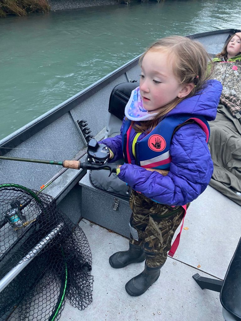 Abigail Craig fishes on the Kenai River. (Photo courtesy Nathaniel Craig)